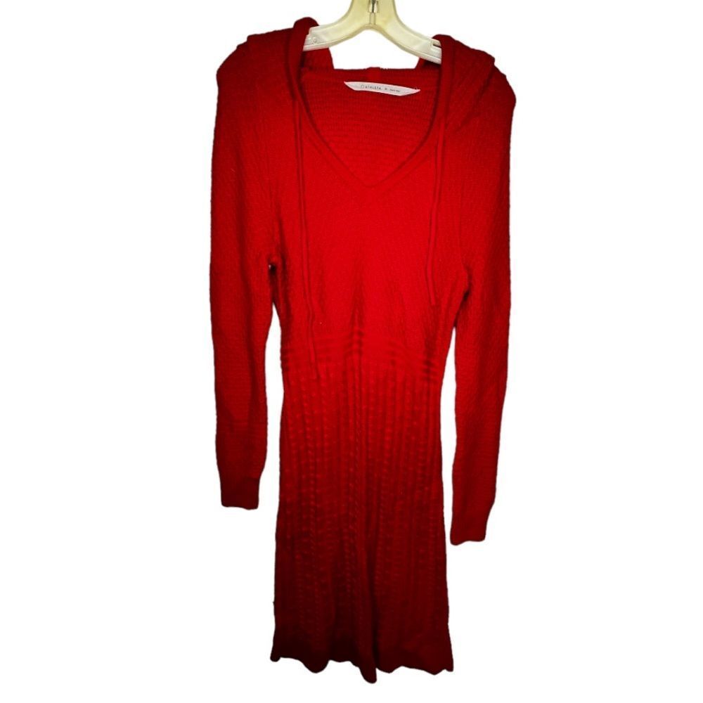 Athleta Red Hoody Sweater Dress